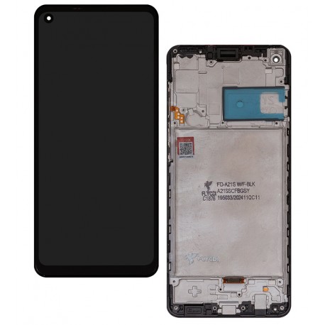 Дисплей для Samsung A217 Galaxy A21s, черный, с рамкой, FLYCDI