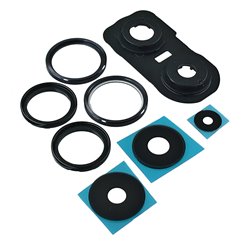 Стекло камеры для Xiaomi Redmi Note 13 4G, черный, с рамкой, Midnight Black