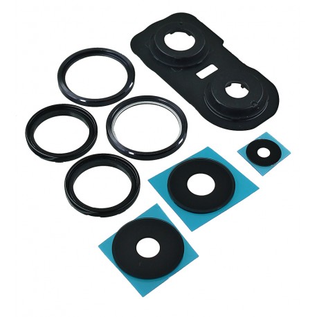 Скло камери для Xiaomi Redmi Note 13 4G, чорний, з рамкою, Midnight Black