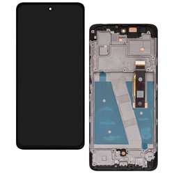 Дисплей для Motorola Moto G72 XT2255, чорний, з рамкою, оригінал (PRC)