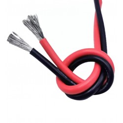 Кабель в силиконовой изоляции 4AWG, 25 мм², 1 м, красный, UL3135