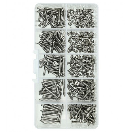 Набор нержавеющих шурупов KA2.6 370 шт. нерж. 304