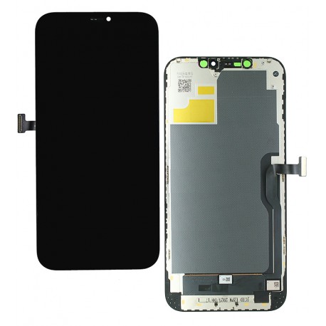 Дисплей для Apple iPhone 12 Pro Max, чёрный, с рамкой, High Quality, JCID-OLED (без ошибки)