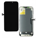 Дисплей для Apple iPhone 12 Pro Max, чёрный, с рамкой, High Quality, JCID-OLED (без ошибки)