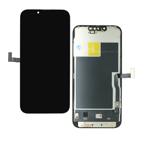 Дисплей для Apple iPhone 13 Pro, чёрный, с рамкой, High Quality, 120Hz DD-OLED (без ошибки)