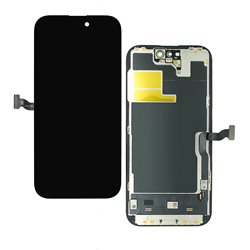 Дисплей для Apple iPhone 14 Pro, чорний, з рамкою, High Quality, 120Hz DD-OLED (без помилки)