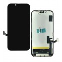 Дисплей для Apple iPhone 14, чёрный, с рамкой, High Quality, DD-OLED