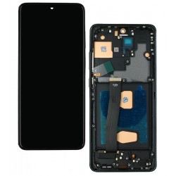 Дисплей для Samsung G988 Galaxy S20 Ultra, чорний, з чорною рамкою, China Quality, (TFT)