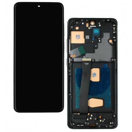 Дисплей для Samsung G988 Galaxy S20 Ultra, чёрный, с чёрной рамкой, China Quality, (TFT)