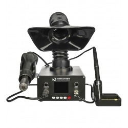 Паяльная станция прецизионная IHD D-301, фен, паяльник T12, цифровая индикация, вытяжка с угольным фильтром, LED подсветка