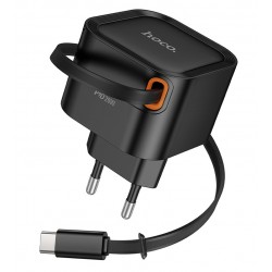 Зарядное устройство Hoco C153A, PD 20W, с Type-C кабелем, чёрное
