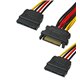 Кабель для відеокарт (SATA - 2×SATA), 15 см