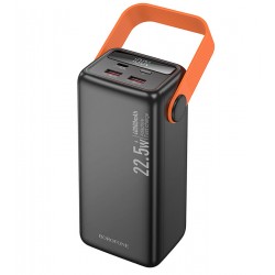 Power bank Borofone BJ66 Magnifico 40000 мАг, повністю сумісний, 2×USB + Type-C, PD/QC, 22.5 Вт (чорний)