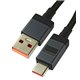 Кабель Type-C - USB, Hoco X118, 1 м, 5А, в тканевой оплетке, с дисплеем, черный