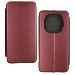 Чохол для Xiaomi Redmi Note 14 Pro 5G, Fashion, книжка, бордовий