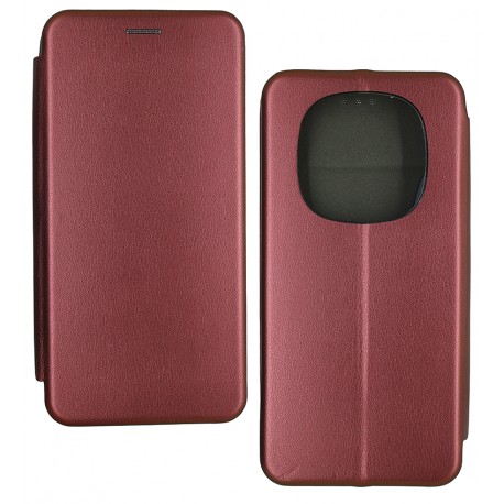 Чохол для Xiaomi Redmi Note 14 Pro 5G, Fashion, книжка, бордовий
