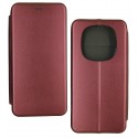 Чохол для Xiaomi Redmi Note 14 Pro 5G, Fashion, книжка, бордовий