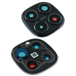 Скло камери для Xiaomi Redmi Note 14 Pro 4G, чорний, з рамкою, Midnight Black