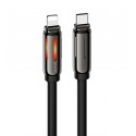 Кабель Type-C - Lightning, Hoco U136 Prize charging data cable 1m, 27W , з LED індикатором, чорний