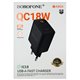 Зарядное устройство Borofone BA95A Ilustre с дисплеем |1USB, 18W/3A, QC3.0| (black)