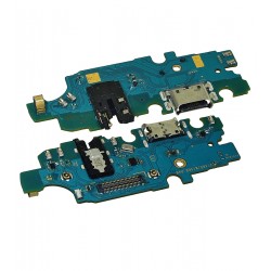 Шлейф для Samsung A146 Galaxy A14 5G, A146B Galaxy A14 5G, M146B Galaxy M14, коннектора зарядки, коннектора гарнитуры, с компонентами, с микрофоном, оригинал (PRC), (плата зарядки)