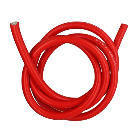 Кабель в силіконовій ізоляції 5AWG, 20,1 мм², 1 м, червоний, UL3135