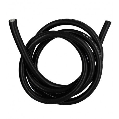 Кабель в силіконовій ізоляції 5AWG, 20,1 мм², 1 м, чорний, UL3135