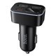 Автомобільна зарядка Hoco Z63A 2×USB + Type-C PD/QC 42 Вт з дисплеєм, чорна, з кабелем Type-C → Type-C