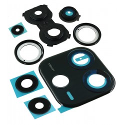 Стекло камеры для Xiaomi Redmi Note 14 4G, черный, с рамкой