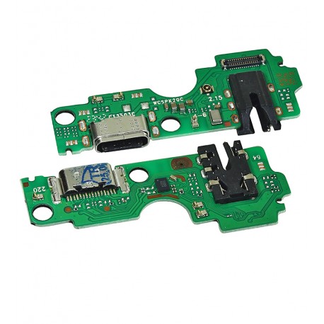 Шлейф для Tecno Spark 20C (KG7n), коннектора зарядки, с компонентами, High Quality, плата зарядки