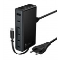 Зарядное устройство Hoco C151A Modern PD 6-port desktop charger 1USB/6Type-C, 50W/3A, PD/QC (black)