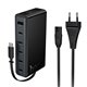 Зарядное устройство Hoco C151A Modern PD 6-port desktop charger |1USB/6Type-C, 50W/3A, PD/QC| (black)