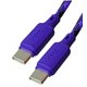 Кабель Type-C - Type-C, Hoco X116 Meridian PD charging data, тканевый, 60Вт, 3А, 1 метр, фиолетовый