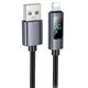 Кабель Lightning - USB Hoco X112 Favor з дисплеєм, 1 м, 2.4 А, чорний