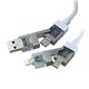 Кабель USB+Type-C на Lightning+Type-C, 4 в1, Remax CB18 Radiance, 1.2 метра, 240Вт, черный