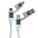 Кабель USB+Type-C на Lightning+Type-C, 4 в1, Remax CB18 Radiance, 1.2 метра, 240Вт, черный
