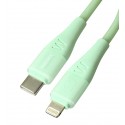 Кабель Type-C - Lightning, Remax CB20 Fluoro, 30Вт, 1,2метра, Салатовий
