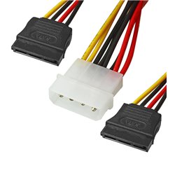 Кабель для відеокарт (PCI-E Molex - 2×SATA), 15 см