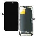 Дисплей для Apple iPhone 12 Pro Max, чёрный, с рамкой, High Quality, DD-OLED (без ошибки)