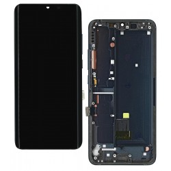 Дисплей для Xiaomi Mi Note 10 / 10 Lite / 10 Pro чорний з тачскріном та рамкою (OLED), High Quality, M1910F4G