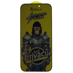 Захисне скло для Apple iPhone 17 Pro Max Full Glue Anti-Static Privacy (антишпигун), 0.3 мм, чорне