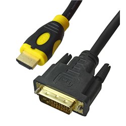 Мультимедийный кабель HDMI to DVI, 2.0V OD8.0 4K 3840p, 3 м, черный