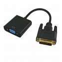 Адаптер перехідник DVI to VGA, 0.25mm, чорний