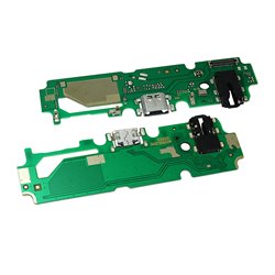 Шлейф для Vivo Y91, коннектора зарядки, с компонентами, с микрофоном, High Quality, (плата зарядки)