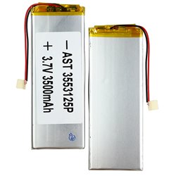 Акумулятор 3553125, 126 мм, 47 мм, 3,0 мм, Li-ion, 3,7 B, 3500 мАг, з контролером