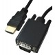 Мультимедійний кабель HDMI to VGA, 1.8 м, чорний