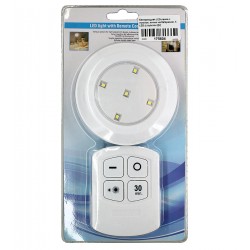 Беспроводная LED-лампа с пультом, ночник на батарейках, 5 LED (с пультом ДУ)