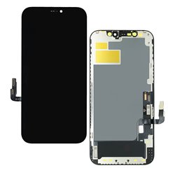 Дисплей для Apple iPhone 12, iPhone 12 Pro, чёрный, с рамкой, High Quality, DD-OLED (без ошибки)