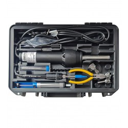 Набор для пайки в кейсе WEP 8858-I & 947-III (паяльник 947-III, термофен 8858-I, оловоотсос, пинцет, припой, кусачки)