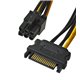 Кабель для видеокарт (шт.SATA 15pin - 6pin Card power) 15см